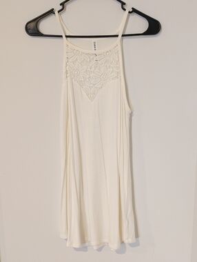 Spaghetti-Strap Cream Tunic Zenana Signature